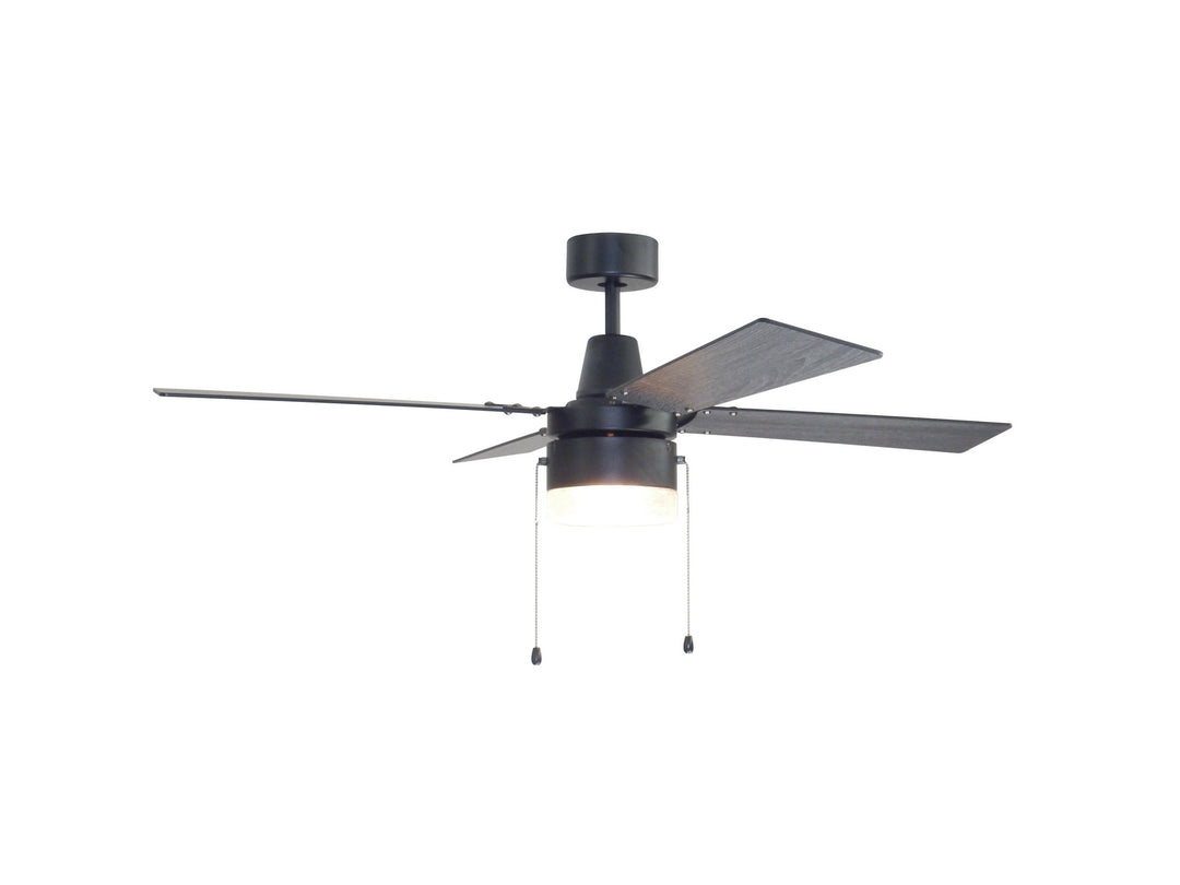 Craftmade Dalton DAL48FB4 Ceiling Fan 48 - Flat Black, Flat Black/Greywood/