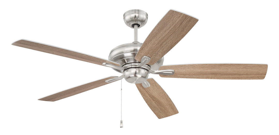 Craftmade Fortitude FOR52BNK5 Ceiling Fan 52 - Brushed Polished Nickel, Brushed Nickel/Dark Driftwood/