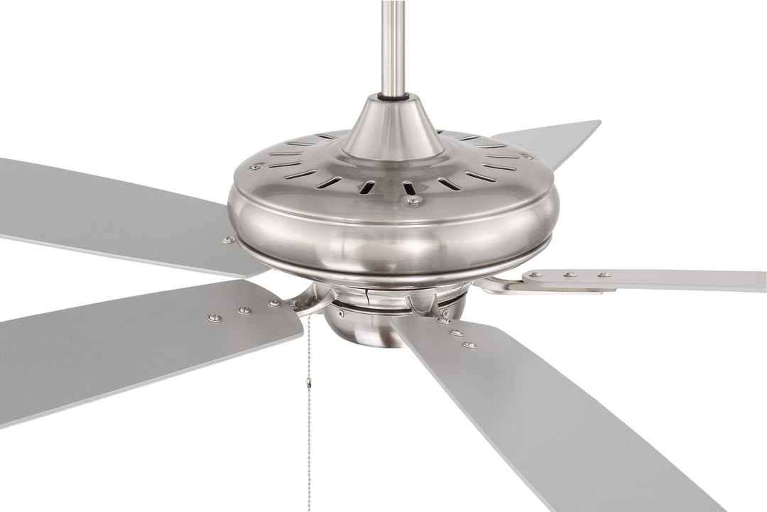 Craftmade Fortitude FOR52BNK5 Ceiling Fan 52 - Brushed Polished Nickel, Brushed Nickel/Dark Driftwood/