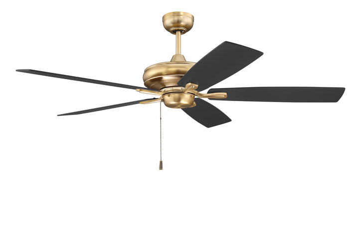 Craftmade Fortitude FOR52SB5 Ceiling Fan 52 - Satin Brass, Flat Black/Walnut/