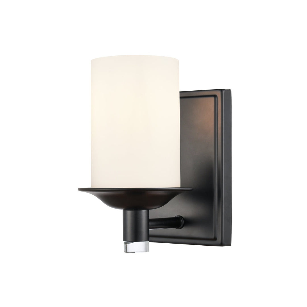 Innovations 417-1W-BK-W Bath Vanity Light 5 in. wide - Matte Black