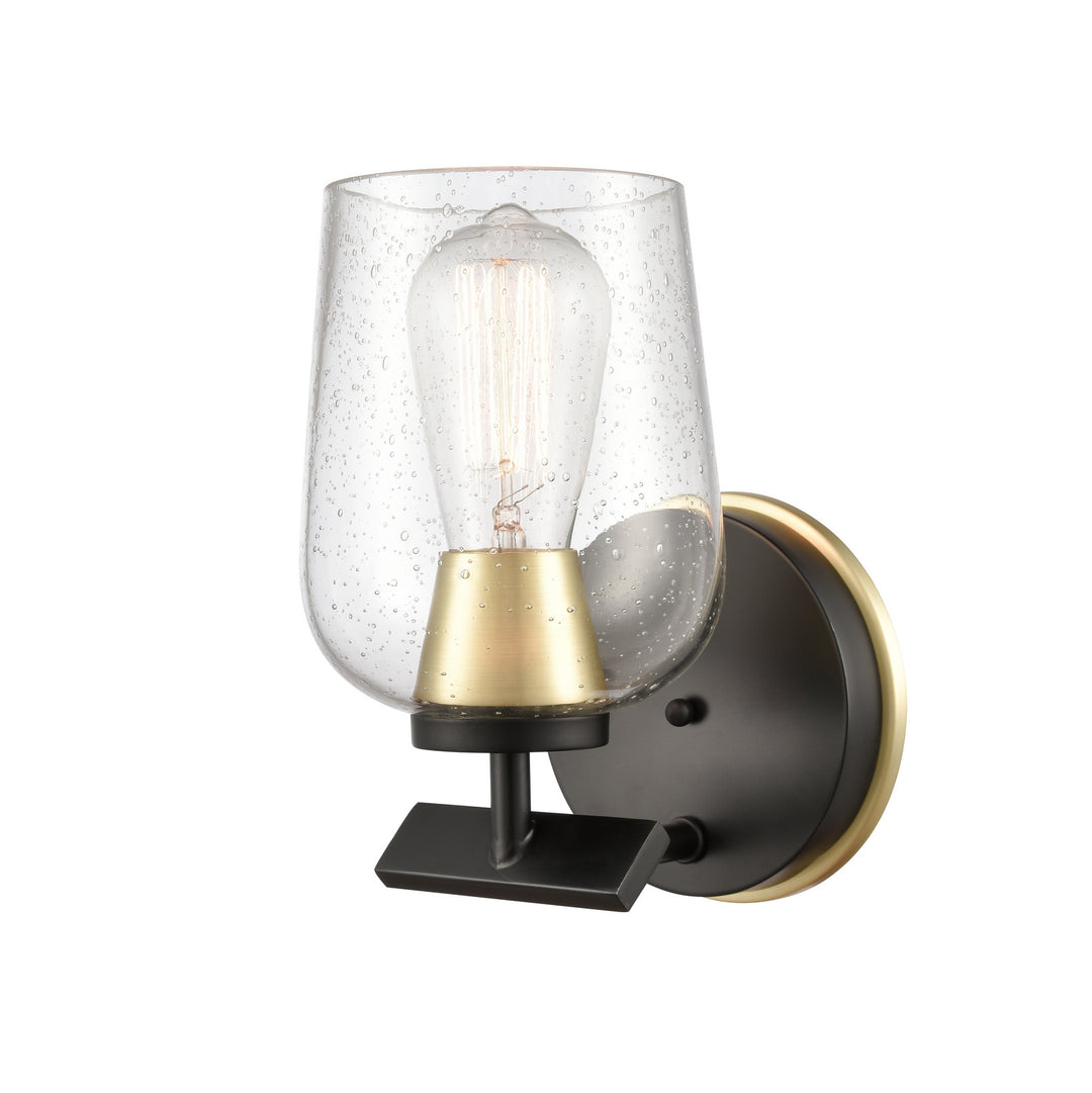 Innovations 420-1W-BSB-SDY-LED Bath Vanity Light 5 in. wide - Black Satin Brass