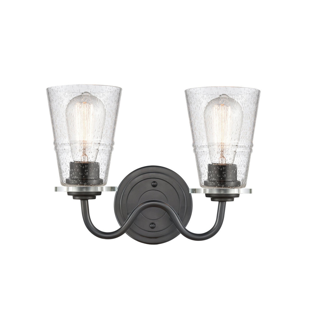 Innovations 421-2W-BK-SDY-LED Bath Vanity Light 14 in. wide - Matte Black