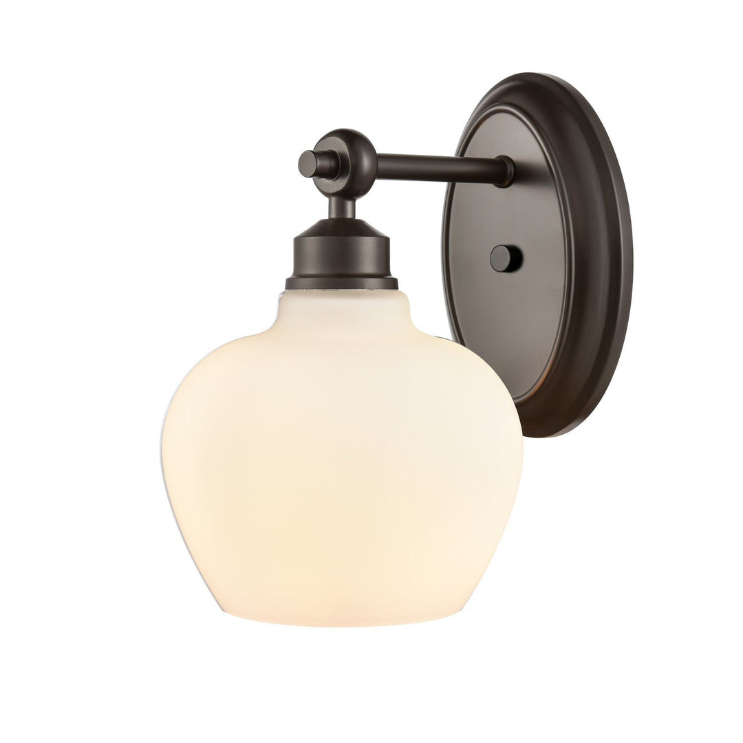 Innovations 438-1W-BK-W Bath Vanity Light 7 in. wide - Matte Black