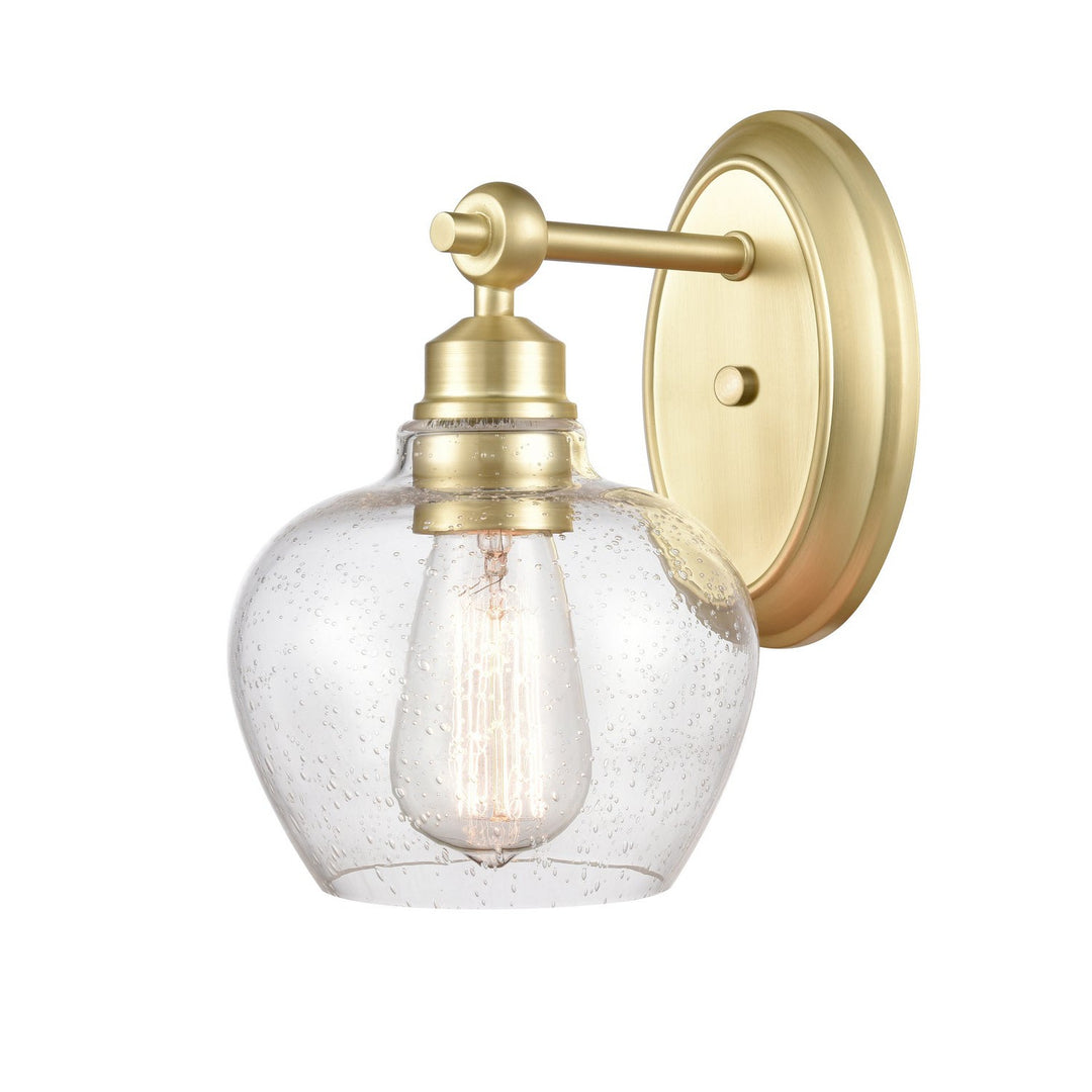 Innovations 438-1W-SB-SDY-LED Bath Vanity Light 7 in. wide - Satin Brass