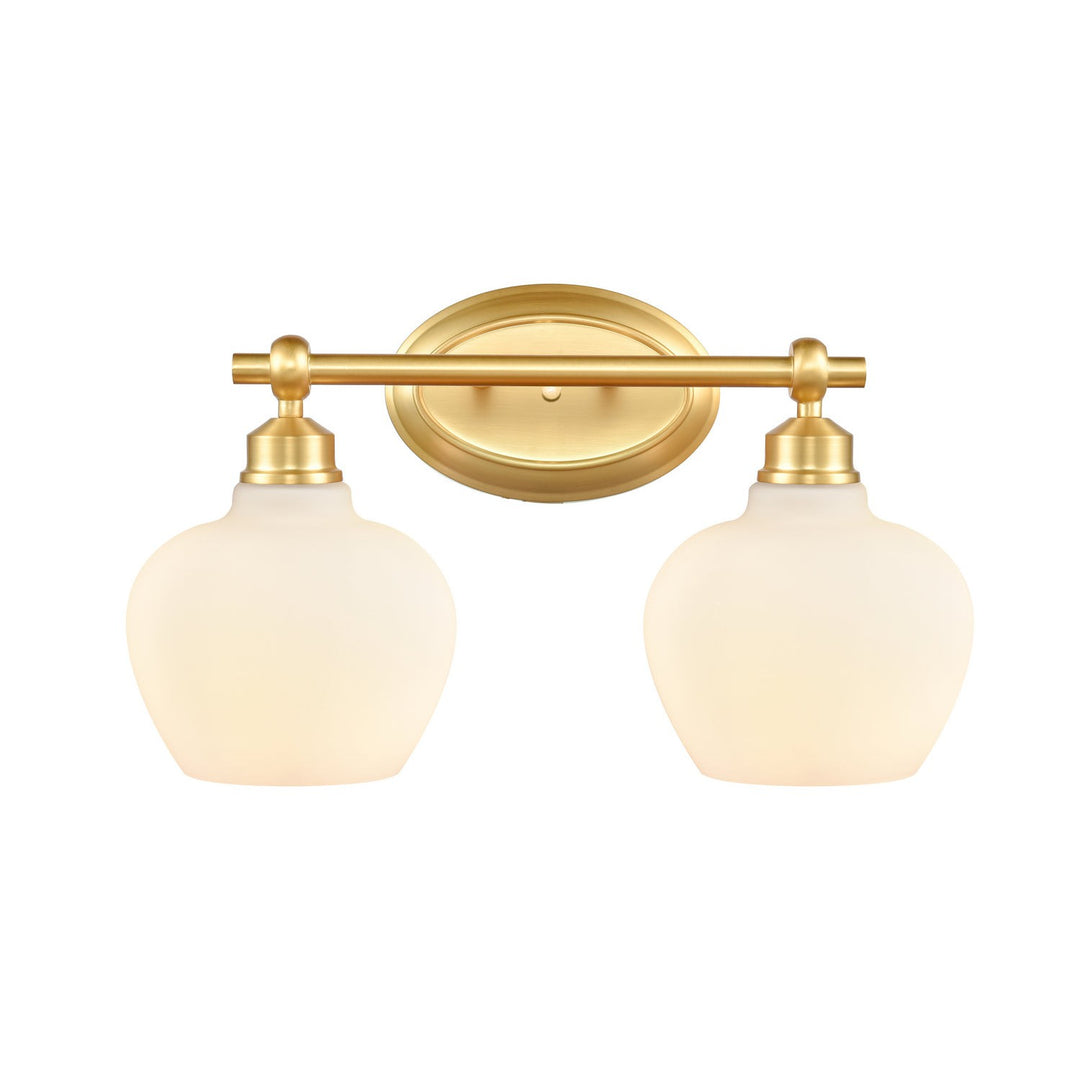 Innovations 438-2W-SG-W Bath Vanity Light 17 in. wide - Satin Gold