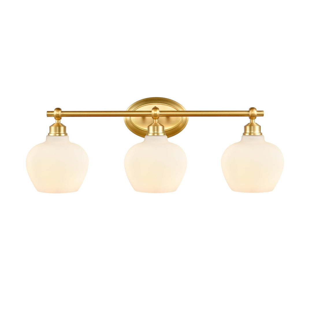 Innovations 438-3W-SG-W Bath Vanity Light 28 in. wide - Satin Gold