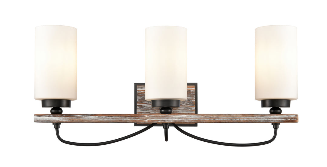 Innovations 442-3W-BK-W-LED Bath Vanity Light 25 in. wide - Matte Black