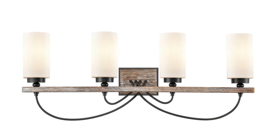 Innovations 442-4W-BK-W-LED Bath Vanity Light 35 in. wide - Matte Black