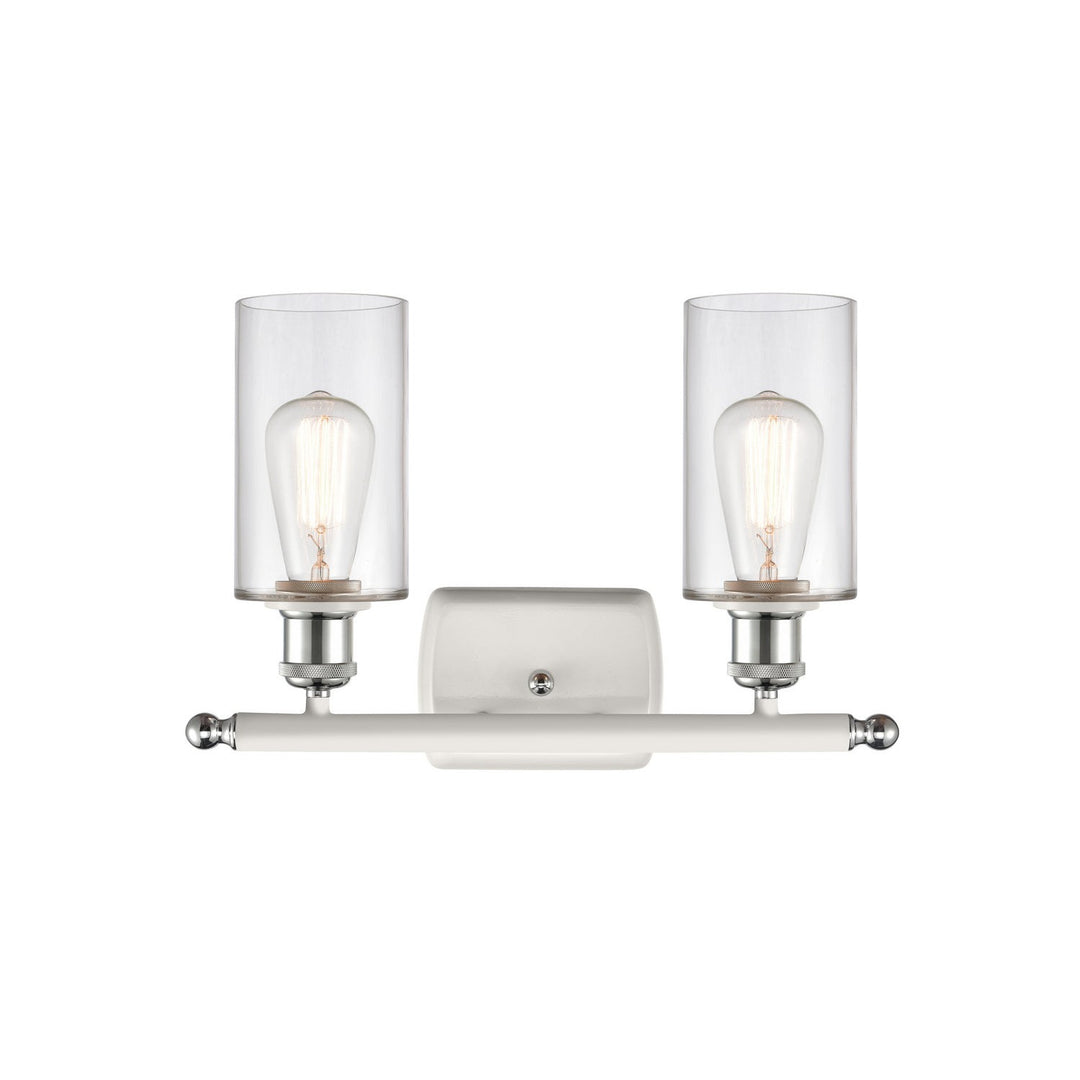Innovations Ballston 516-2W-WPC-G802-LED Bath Vanity Light 16 in. wide - White and Polished Chrome