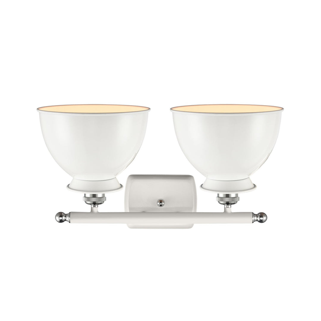Innovations Ballston 516-2W-WPC-M14-W Bath Vanity Light 18 in. wide - White and Polished Chrome