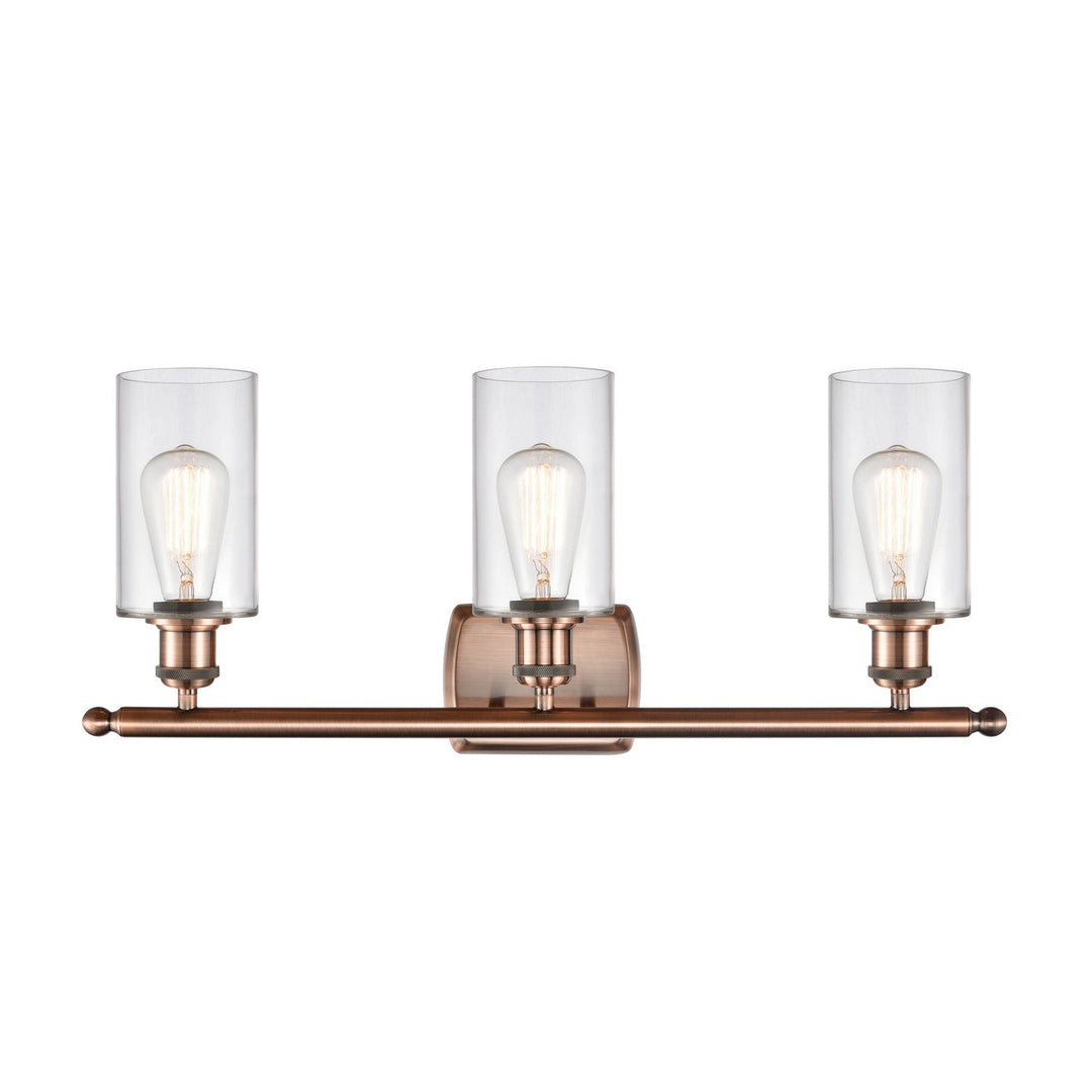 Innovations Ballston 516-3W-AC-G802-LED Bath Vanity Light 26 in. wide - Antique Copper