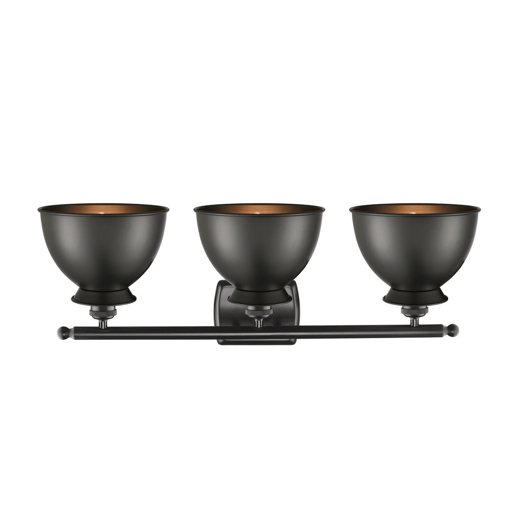 Innovations Ballston 516-3W-BK-M14-BK-LED Bath Vanity Light 28 in. wide - Matte Black