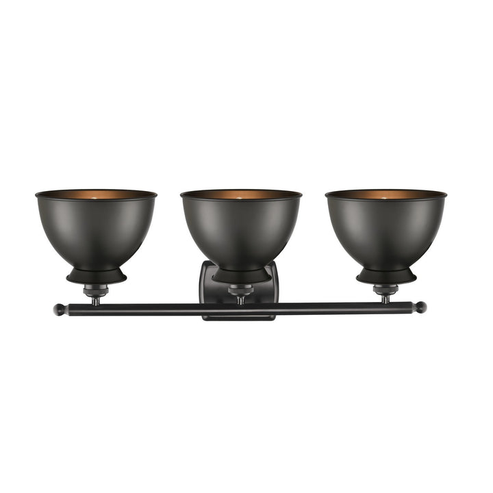 Innovations Ballston 516-3W-BK-M14-BK-LED Bath Vanity Light 28 in. wide - Matte Black