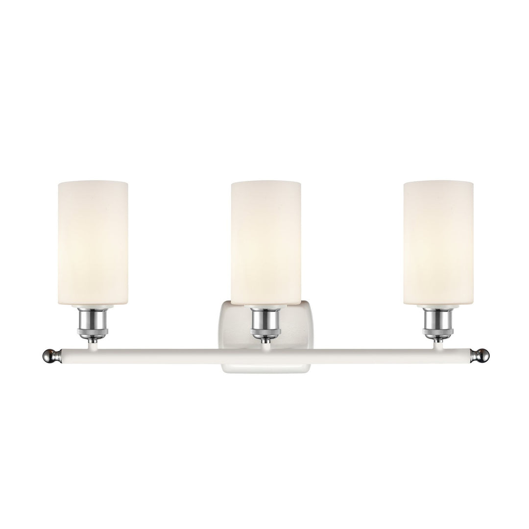 Innovations Ballston 516-3W-WPC-G801-LED Bath Vanity Light 26 in. wide - White and Polished Chrome