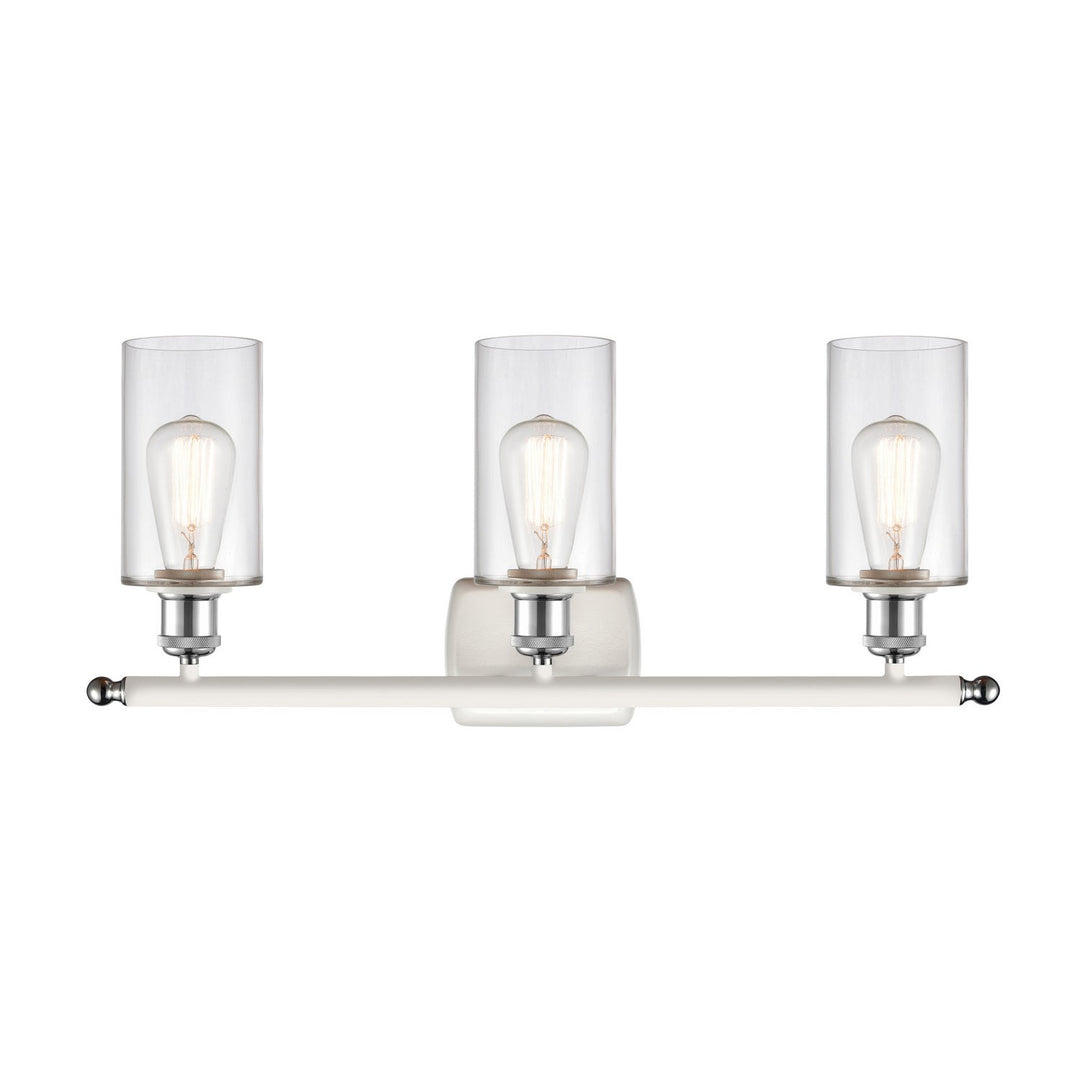 Innovations Ballston 516-3W-WPC-G802 Bath Vanity Light 26 in. wide - White and Polished Chrome