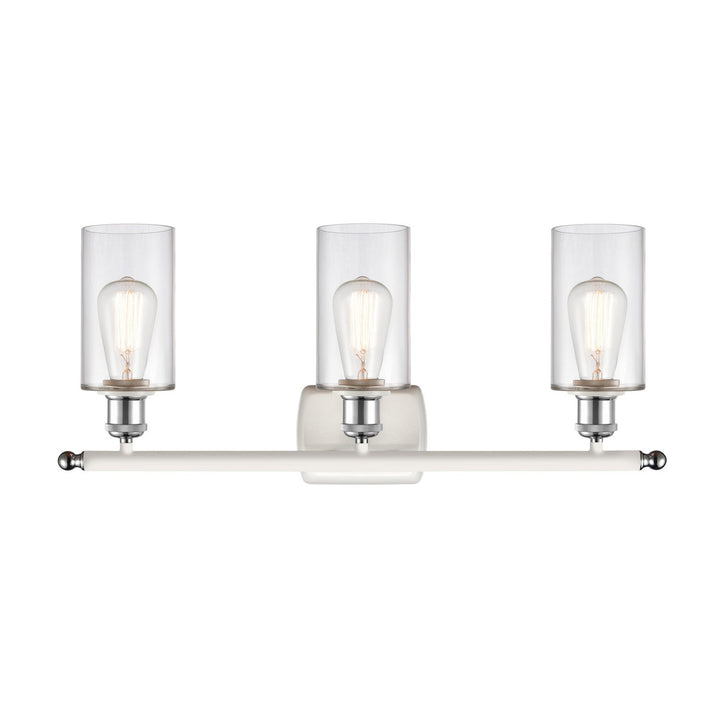 Innovations Ballston 516-3W-WPC-G802 Bath Vanity Light 26 in. wide - White and Polished Chrome