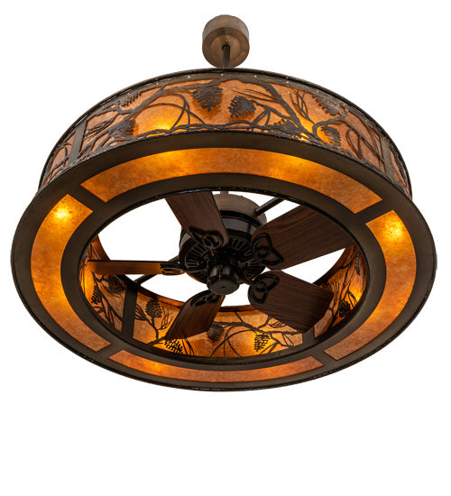 Meyda Tiffany Whispering Pines 228668 Ceiling Fan - Antique Copper