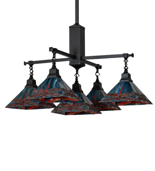 Meyda Tiffany Prairie Dragonfly 230380 Chandelier Light - Craftsman Brown