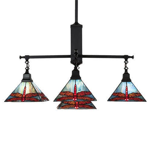 Meyda Tiffany Prairie Dragonfly 230380 Chandelier Light - Craftsman Brown