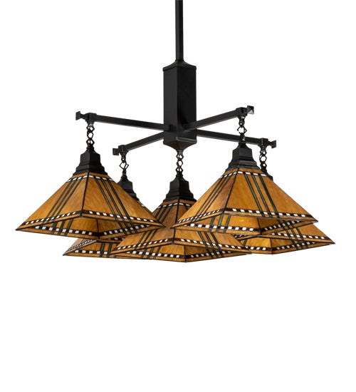 Meyda Tiffany Prairie Corn 231650 Chandelier Light - Craftsman Brown