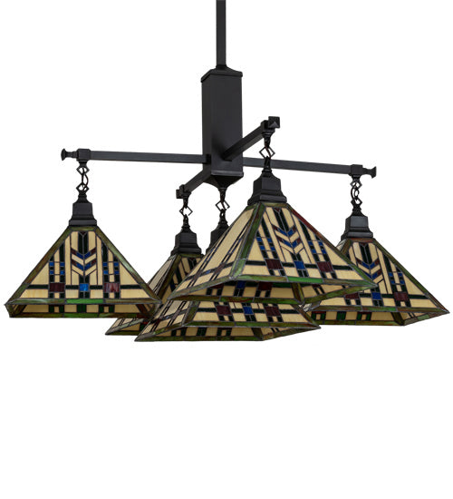 Meyda Tiffany Prairie Wheat 231684 Chandelier Light - Craftsman Brown