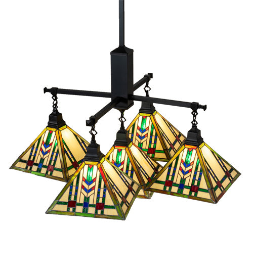Meyda Tiffany Prairie Wheat 231684 Chandelier Light - Craftsman Brown