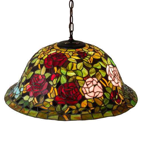 Meyda Tiffany Tiffany Rosebush 46583 Pendant Light - Mahogany Bronze