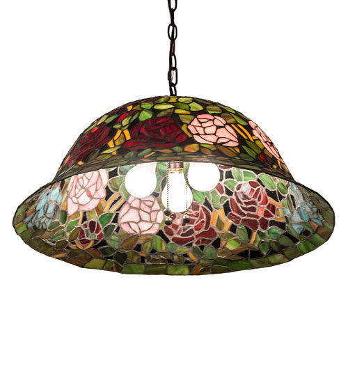 Meyda Tiffany Tiffany Rosebush 46583 Pendant Light - Mahogany Bronze