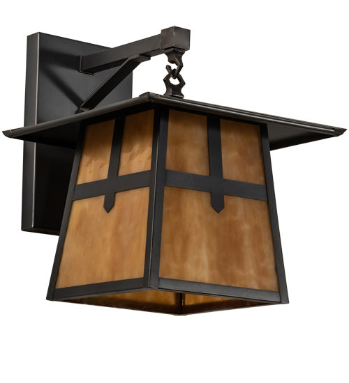 Meyda Tiffany Lighting 54728 Stillwater One Light Wall Sconce Outdoor Bronze / Dark