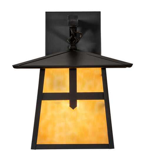 Meyda Tiffany Lighting 54728 Stillwater One Light Wall Sconce Outdoor Bronze / Dark