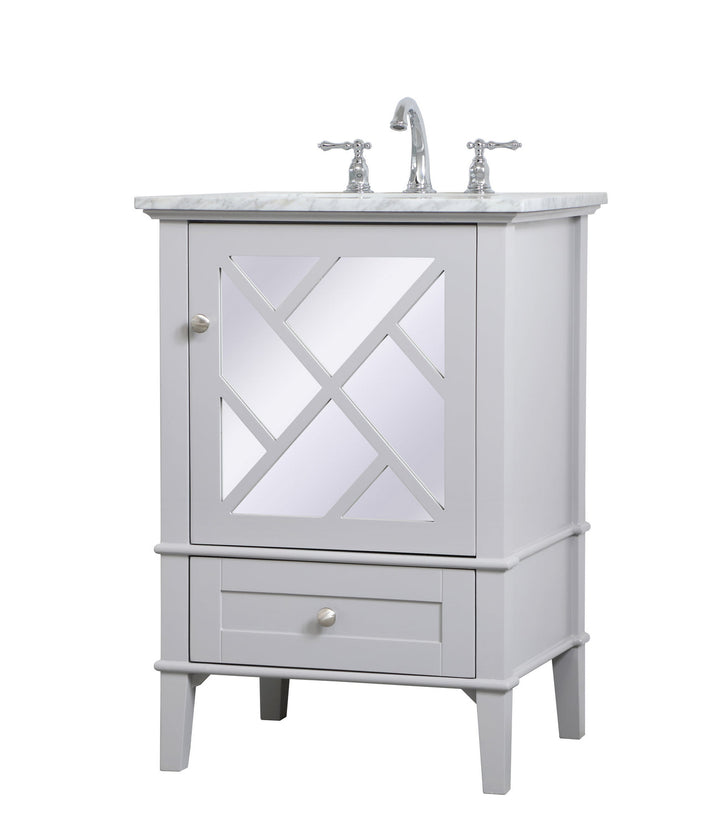 Elegant Lighting VF30224GR Luxe Single Bathroom Vanity Plumbing Gray