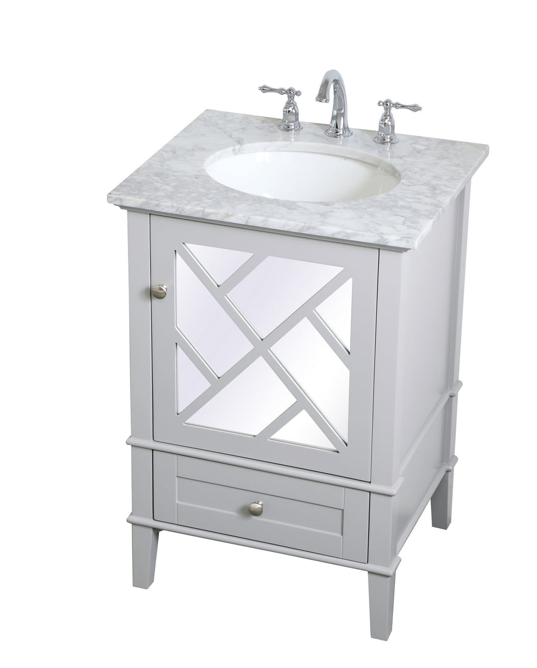 Elegant Lighting VF30224GR Luxe Single Bathroom Vanity Plumbing Gray