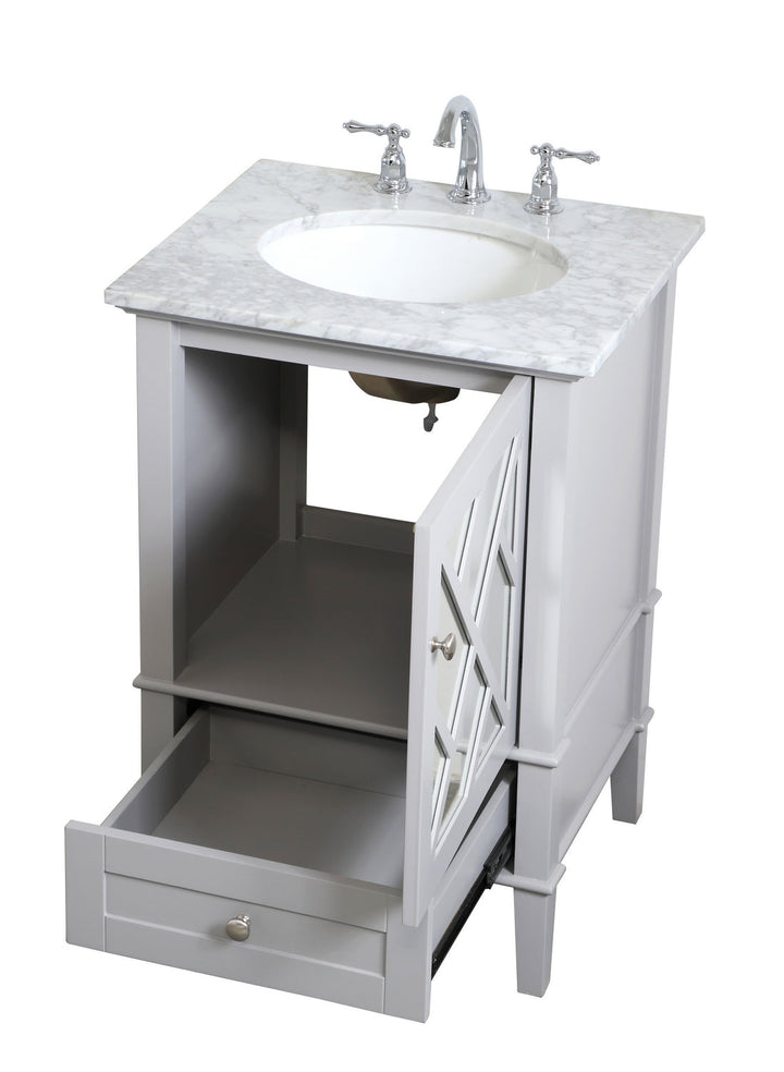 Elegant Lighting VF30224GR Luxe Single Bathroom Vanity Plumbing Gray