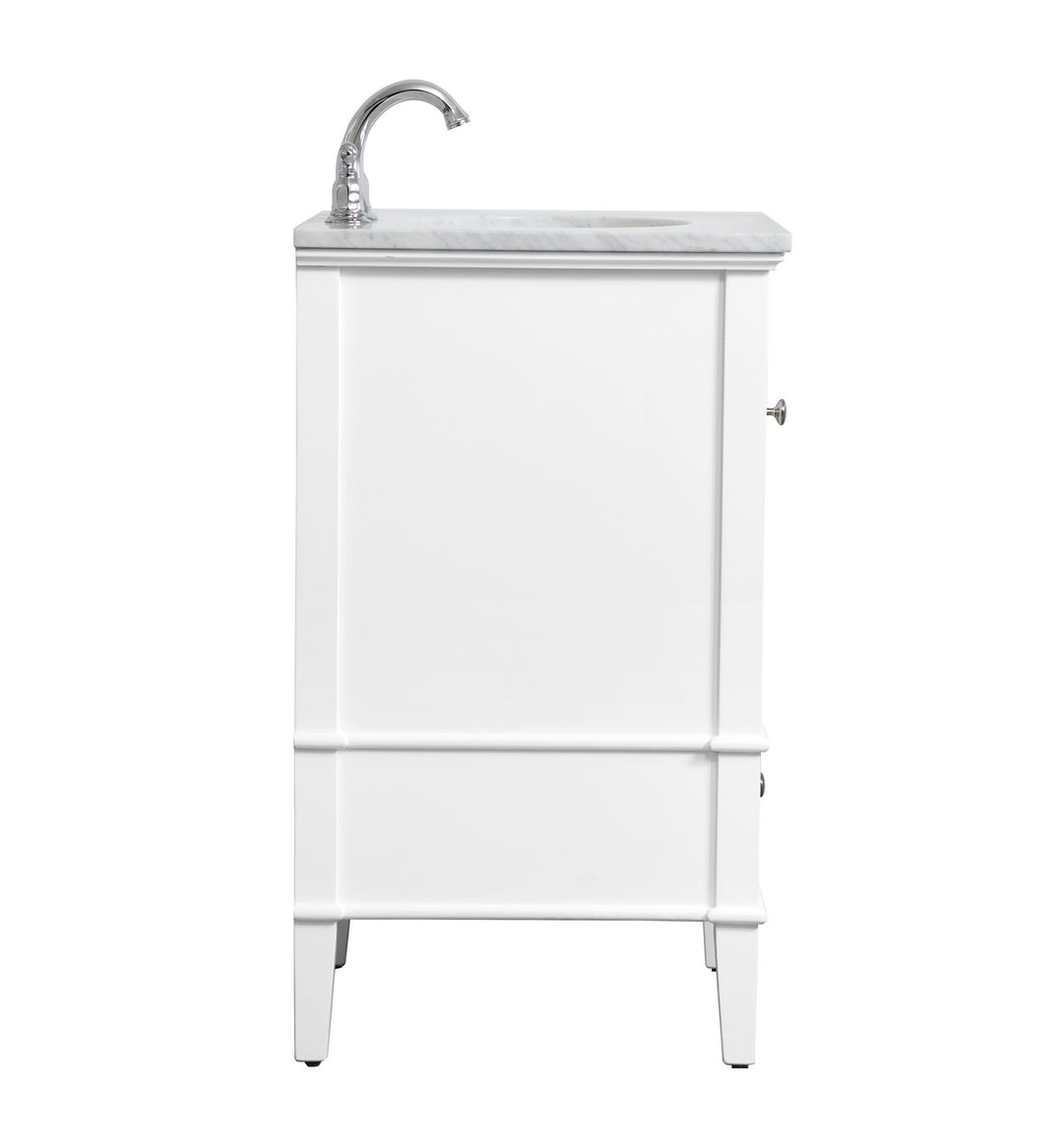 Elegant Lighting VF30224WH Luxe Single Bathroom Vanity Plumbing White