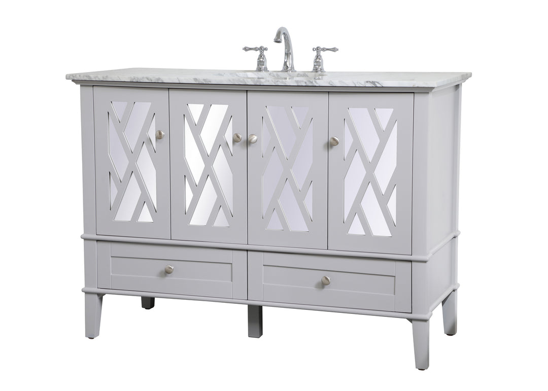 Elegant Lighting VF30248GR Luxe Single Bathroom Vanity Set Plumbing Gray