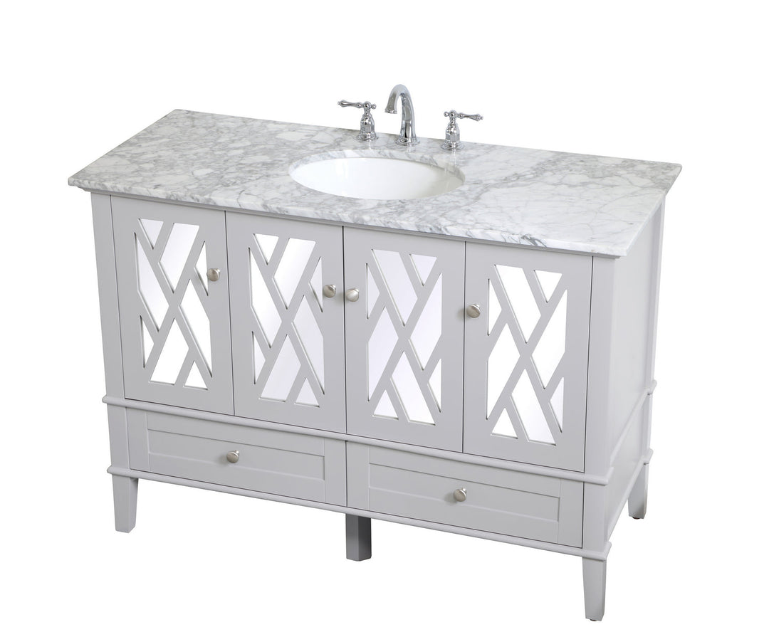 Elegant Lighting VF30248GR Luxe Single Bathroom Vanity Set Plumbing Gray