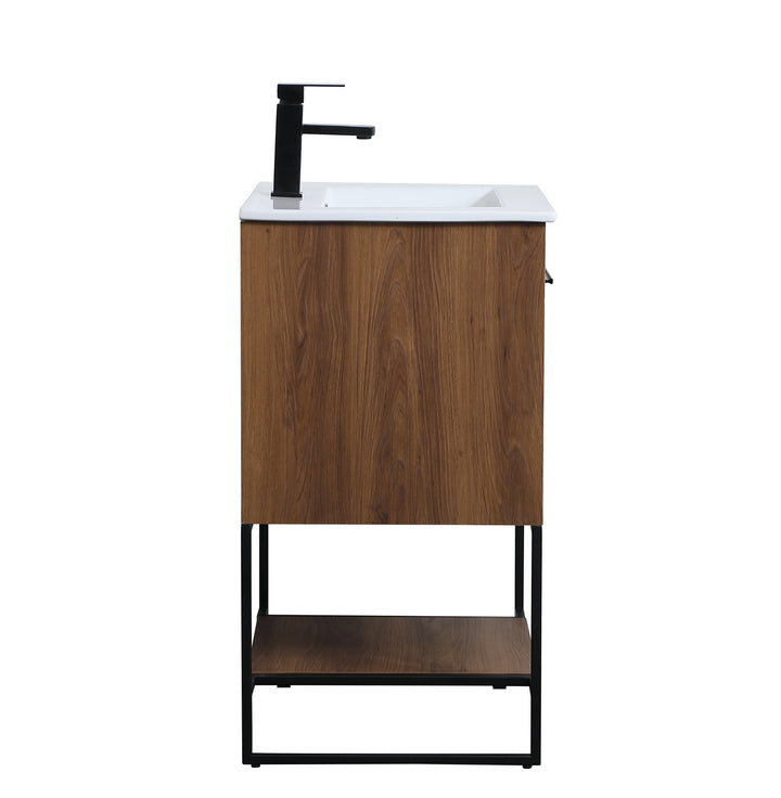 Elegant Lighting VF42024WB Modern Gerard Plumbing Walnut Brown