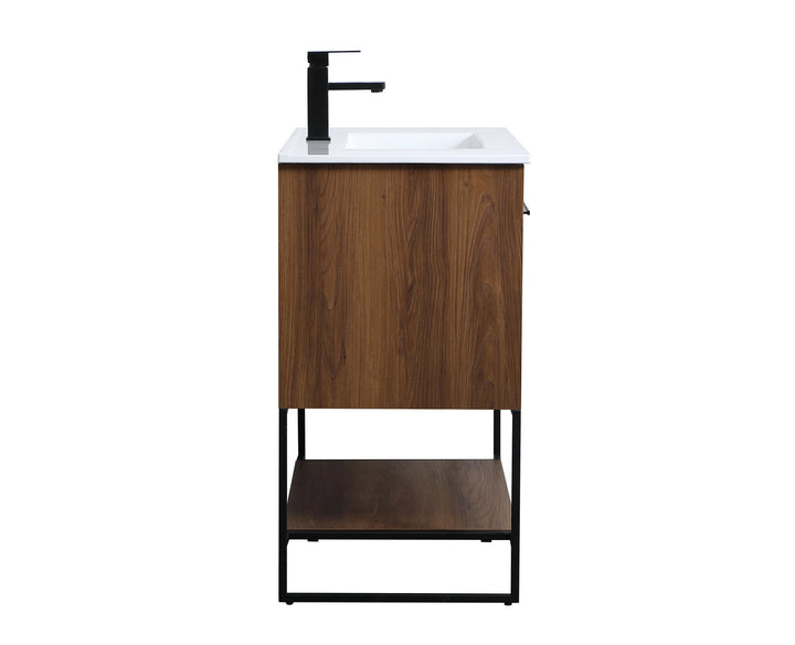 Elegant Lighting VF42036WB Modern Gerard Plumbing Walnut Brown