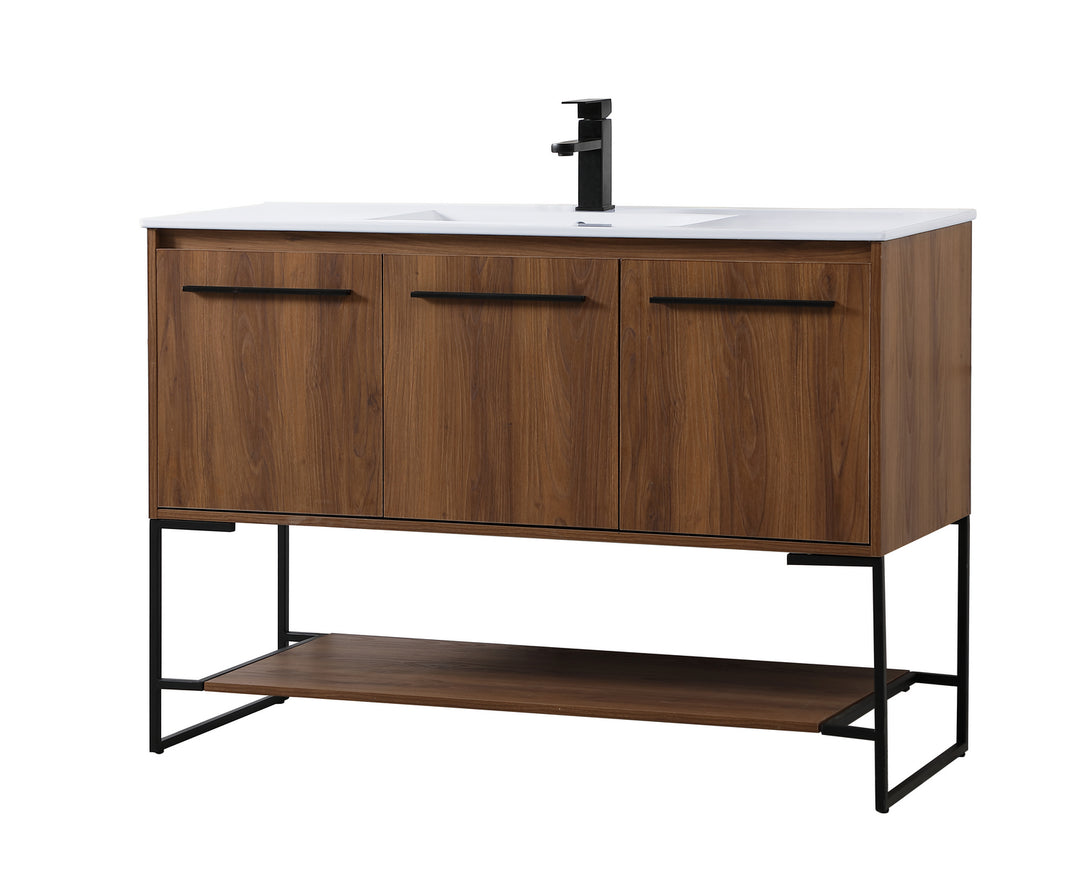 Elegant Lighting VF42048WB Modern Gerard Plumbing Walnut Brown