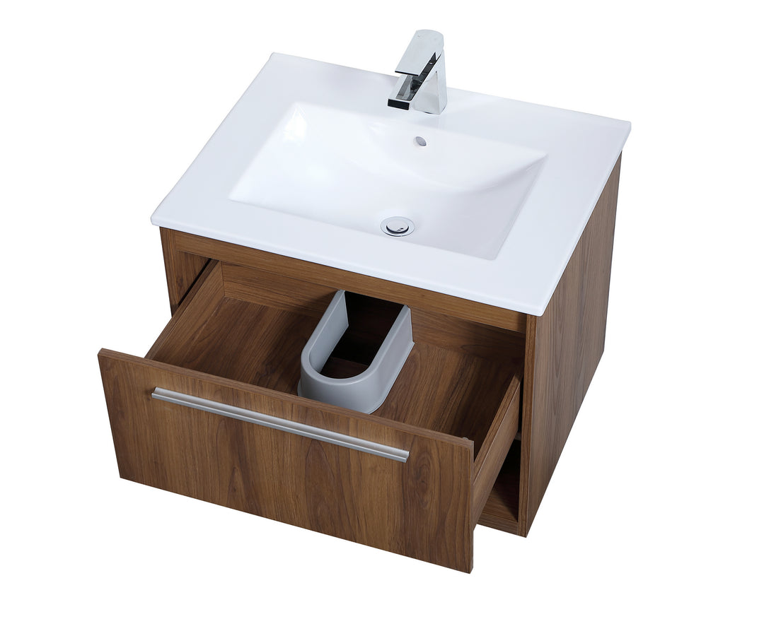 Elegant Lighting VF43024WB Modern Kasper Plumbing Walnut Brown