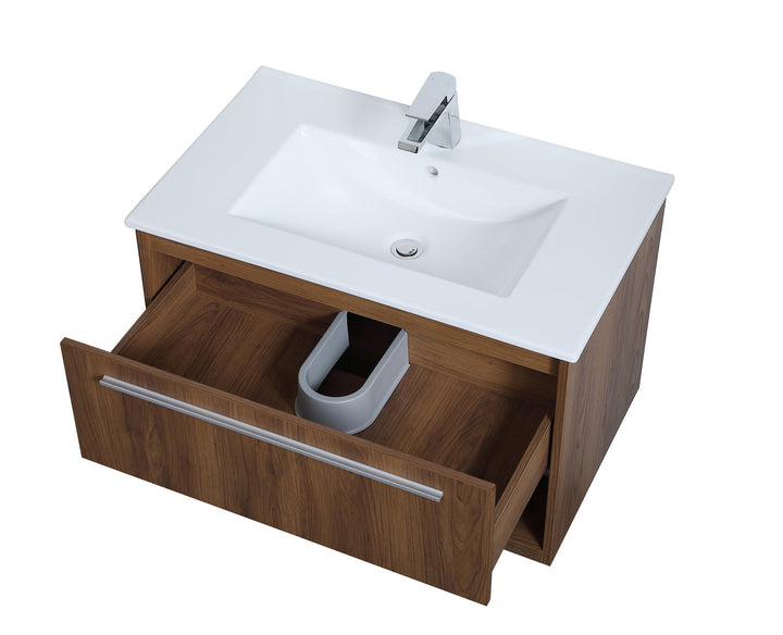 Elegant Lighting VF43030WB Modern Kasper Plumbing Walnut Brown