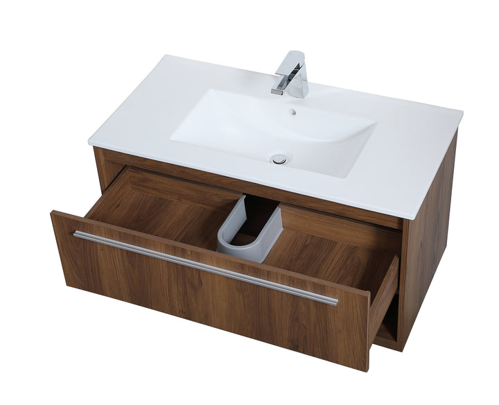 Elegant Lighting VF43036WB Modern Kasper Plumbing Walnut Brown