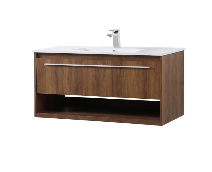 Elegant Lighting VF43040WB Modern Kasper Plumbing Walnut Brown