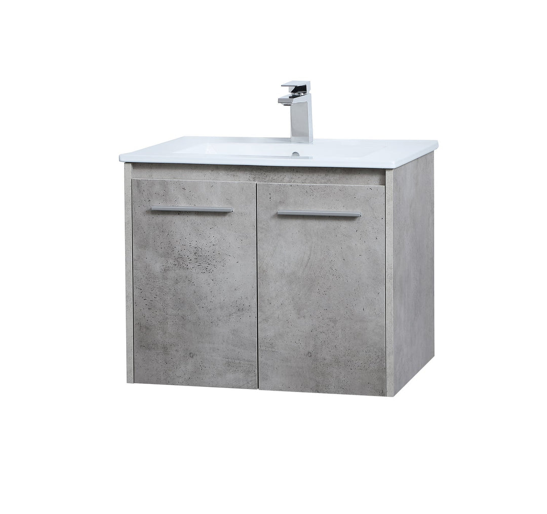 Elegant Lighting VF44024CG Modern Rasina Plumbing Concrete Grey