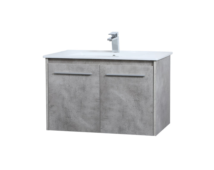 Elegant Lighting VF44030CG Modern Rasina Plumbing Concrete Grey