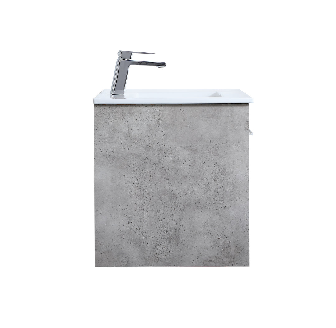 Elegant Lighting VF44030CG Modern Rasina Plumbing Concrete Grey