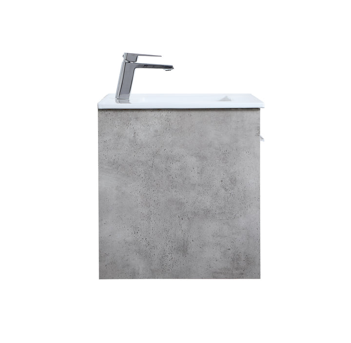 Elegant Lighting VF44030CG Modern Rasina Plumbing Concrete Grey