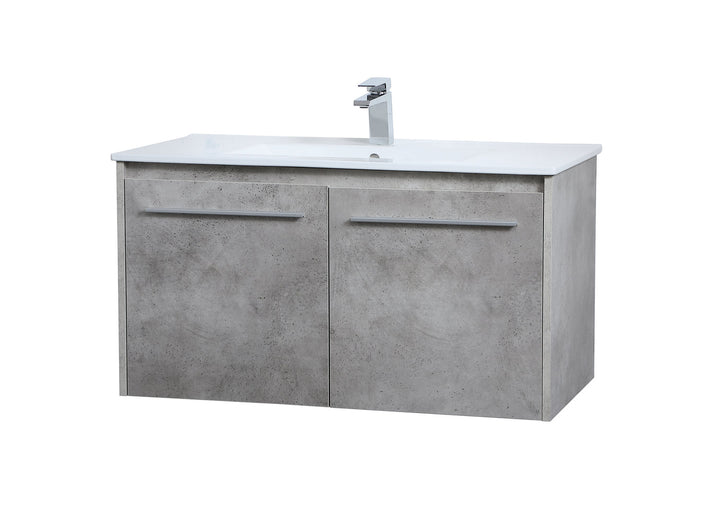 Elegant Lighting VF44036CG Modern Rasina Plumbing Concrete Grey