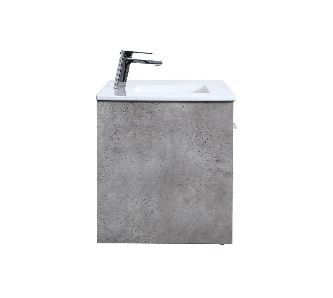 Elegant Lighting VF44036CG Modern Rasina Plumbing Concrete Grey